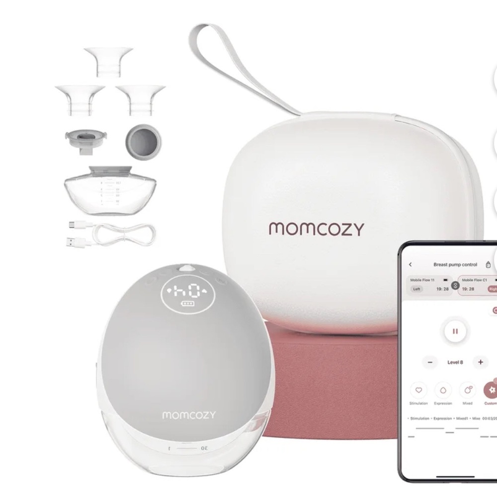 Momcozy M9 Mobile Flow Hands-Free Breast Pump grey, 1 count